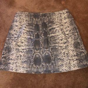 Snake Print BDG Mini Skirt